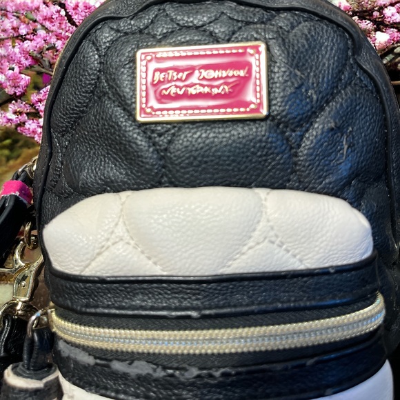 Betsey Johnson Bags Betsey Johnson Quilted Heart Mini Backpack